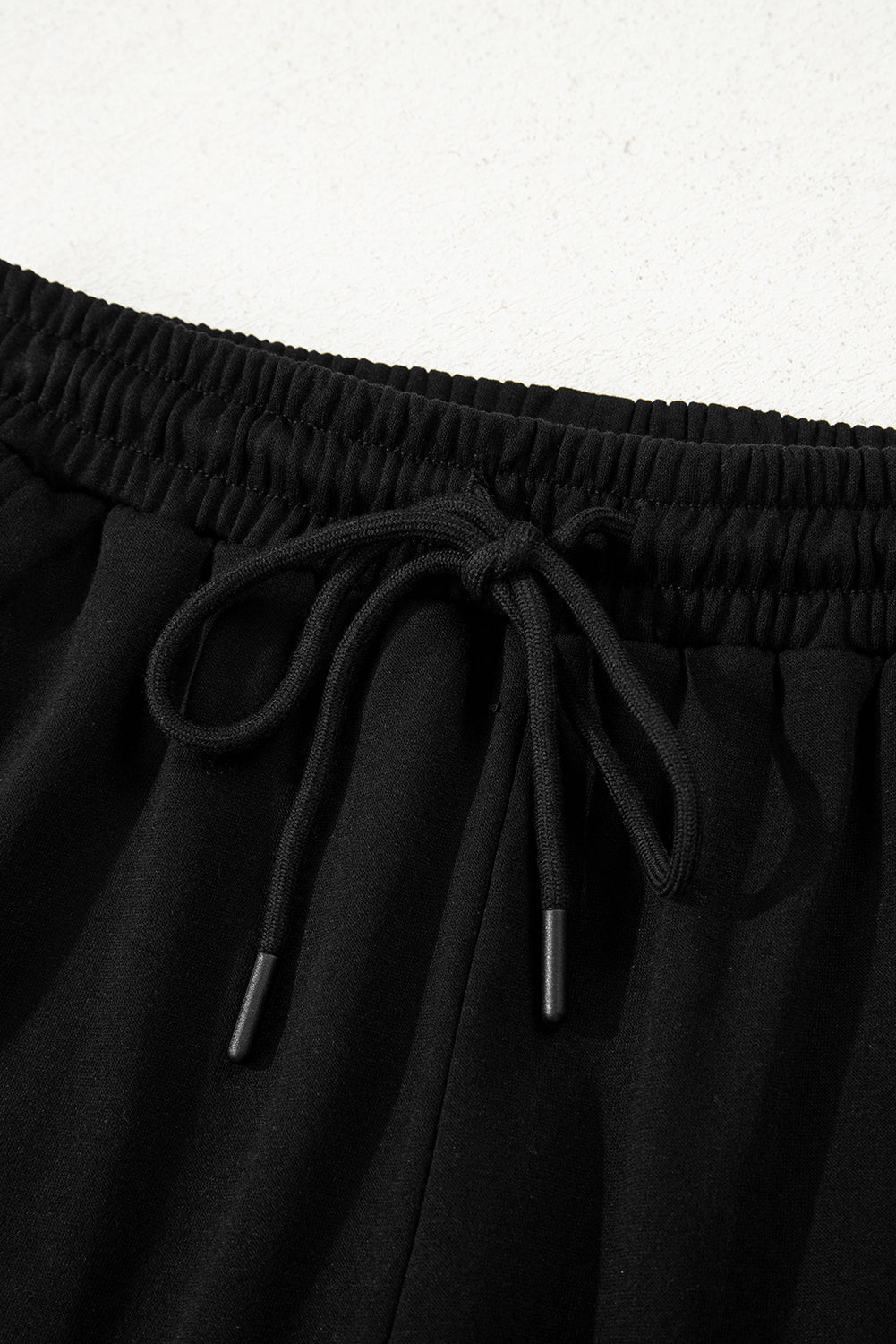 Evergreen Varsity Striped Sleeve Drop Shoulder Sweatshirt and Short Set