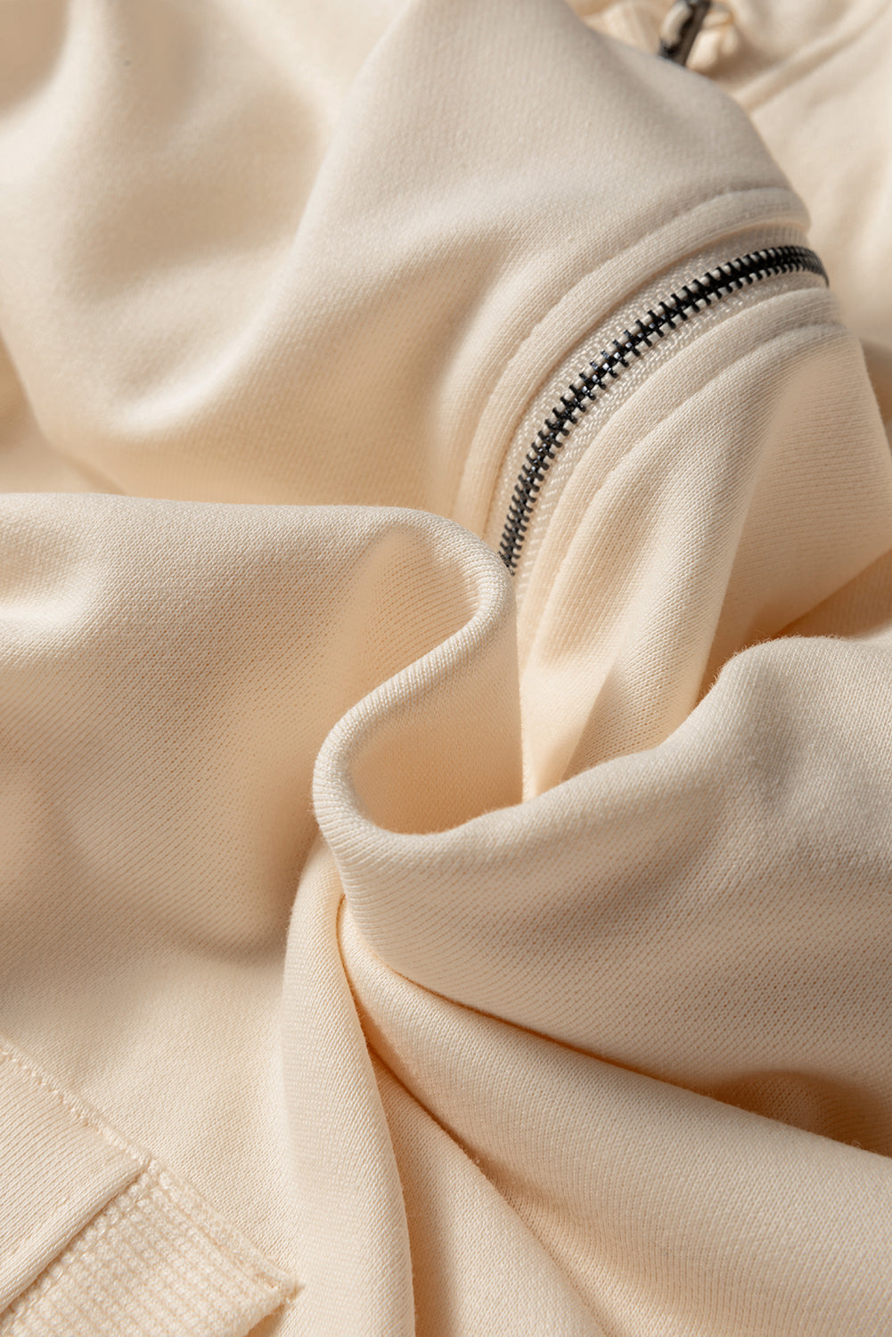 Bonbon Checkered Patchwork Kangaroo Pocket Half Zipper Hoodie