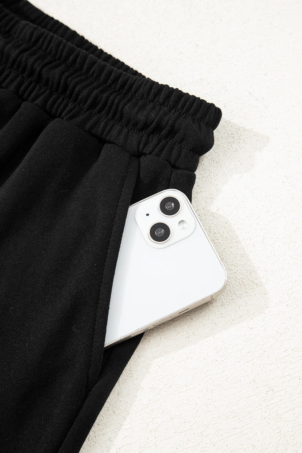 Evergreen Varsity Striped Sleeve Drop Shoulder Sweatshirt and Short Set